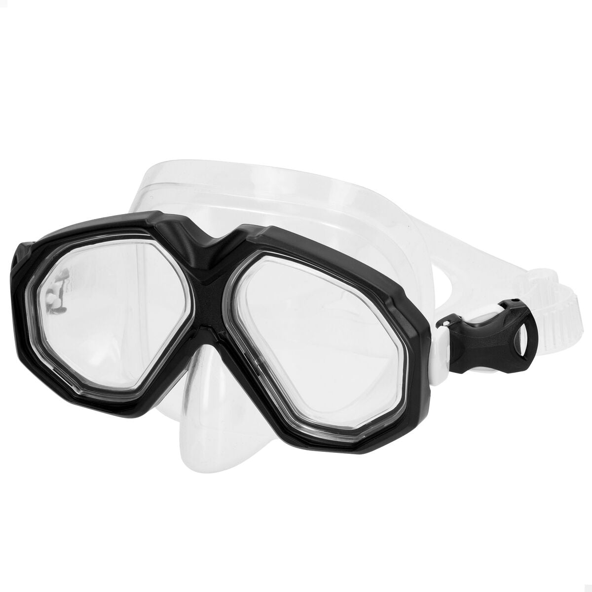 Masque de plongée AquaSport Noir (6 Unités)