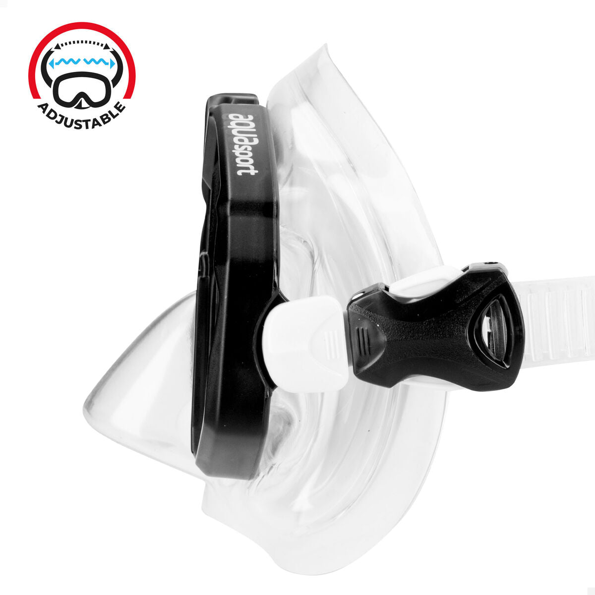 Masque de plongée AquaSport Noir (6 Unités)