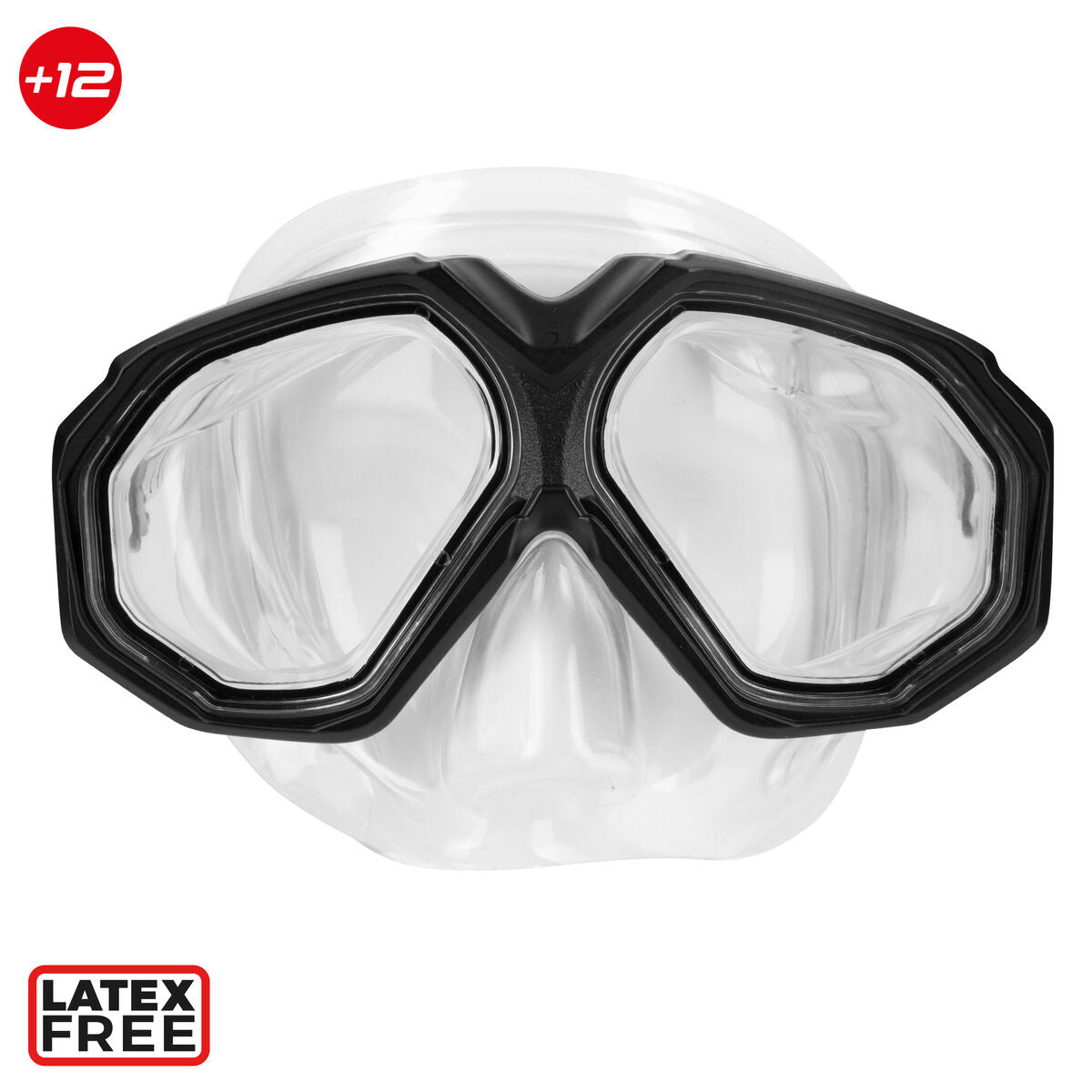 Masque de plongée AquaSport Noir (6 Unités)