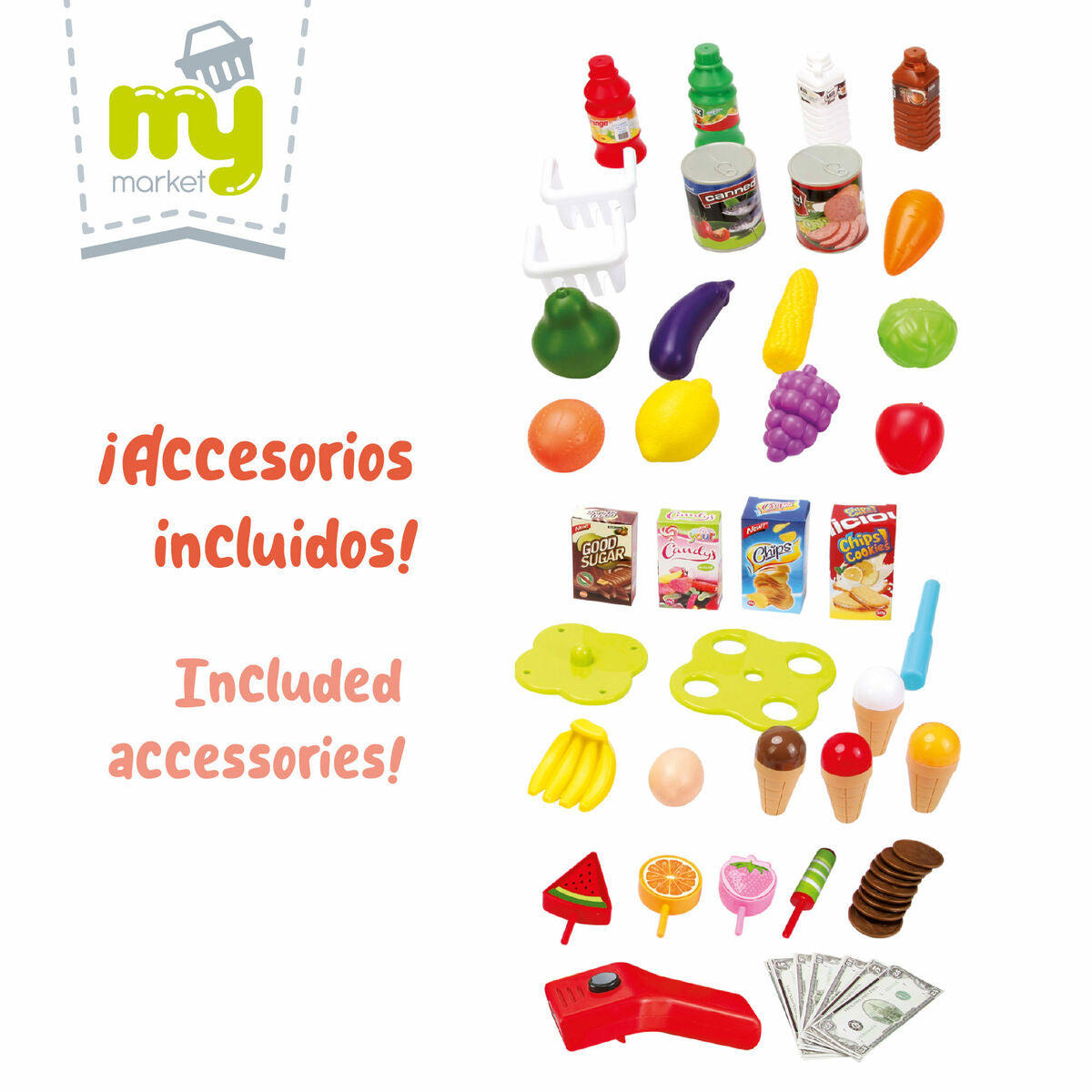 Supermarché de jouets 66 x 68 x 25 cm 2 Unités