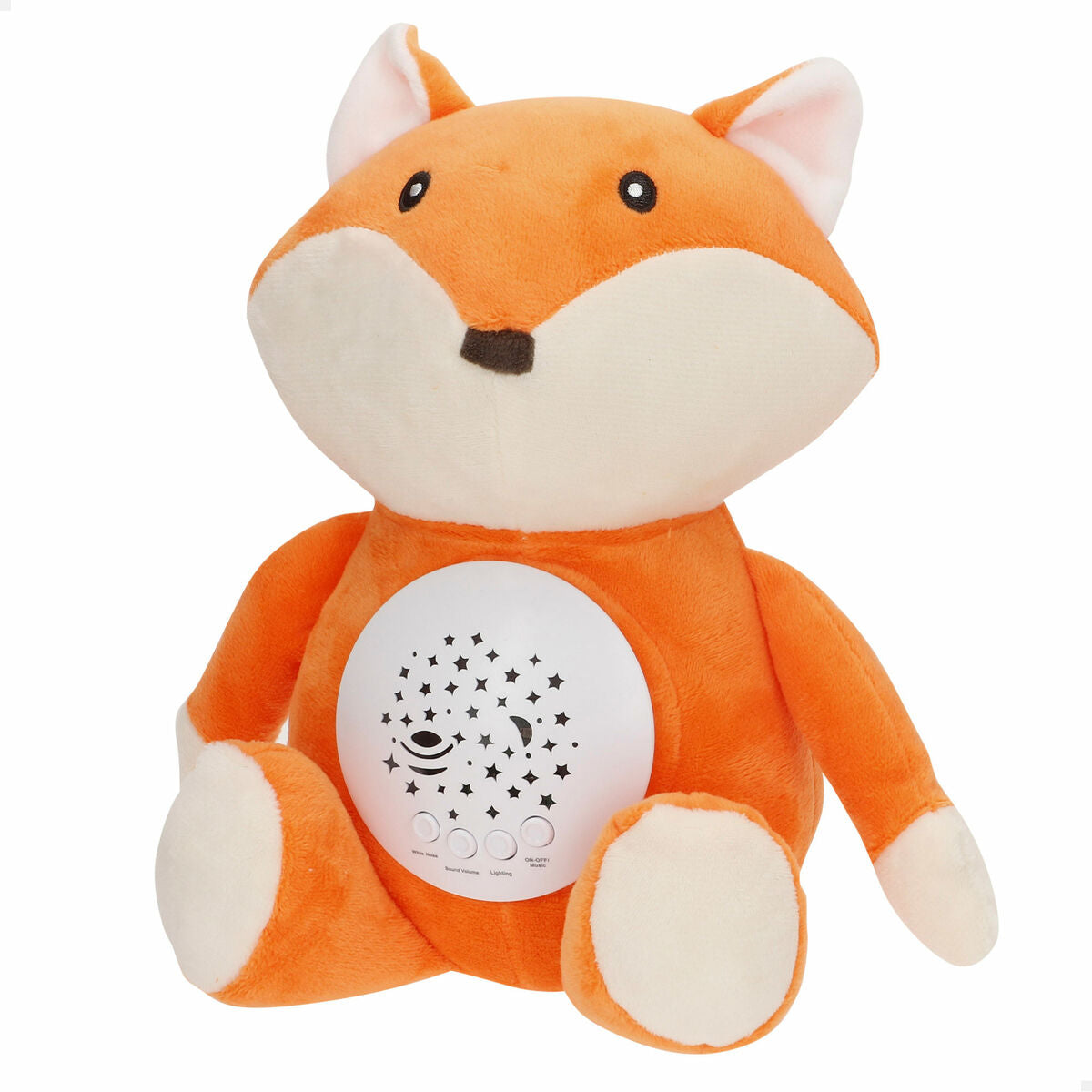 Peluche Projecteur LED Colorbaby Tissu Peluche Plastique 25 x 27 x 13 cm (4 Unités)