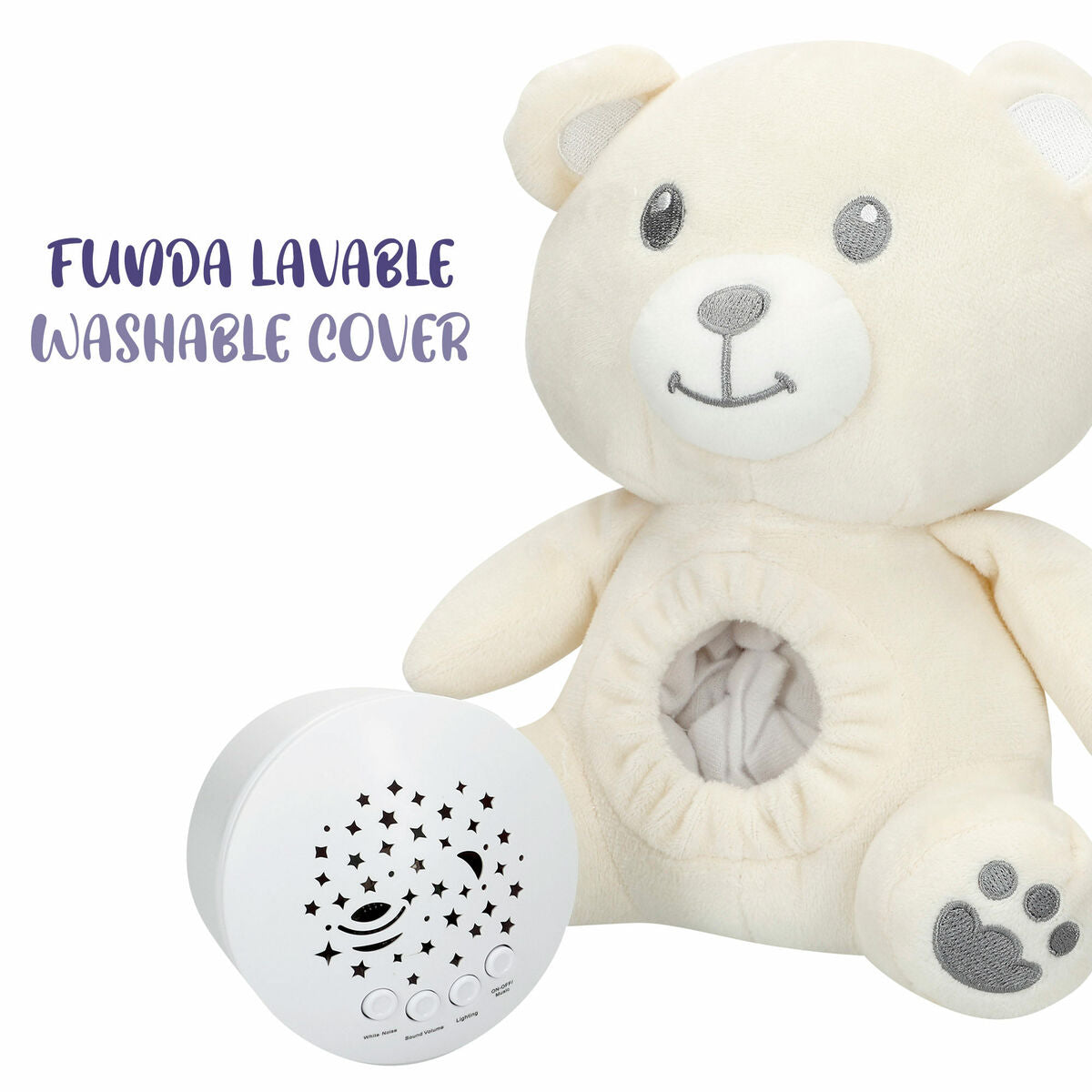 Peluche Projecteur LED Colorbaby Tissu Peluche Plastique 20 x 25 x 12 cm (4 Unités)