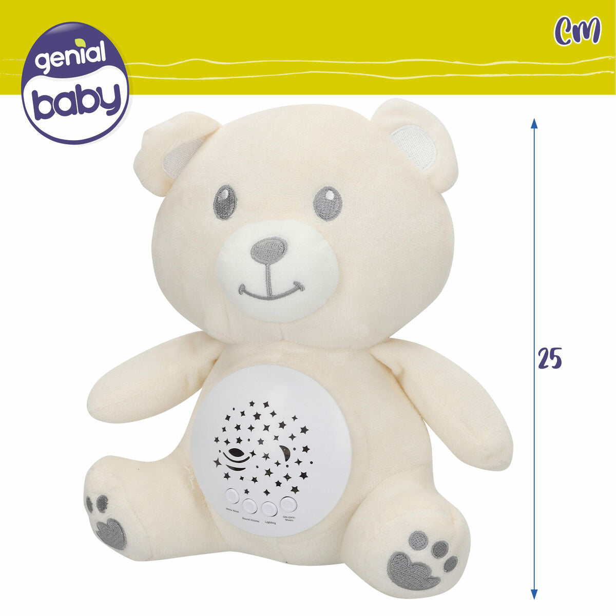 Peluche Projecteur LED Colorbaby Tissu Peluche Plastique 20 x 25 x 12 cm (4 Unités)