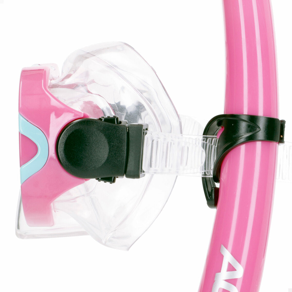 Masque de Plongée avec Tube AquaSport Bleu Rose (6 Unités)