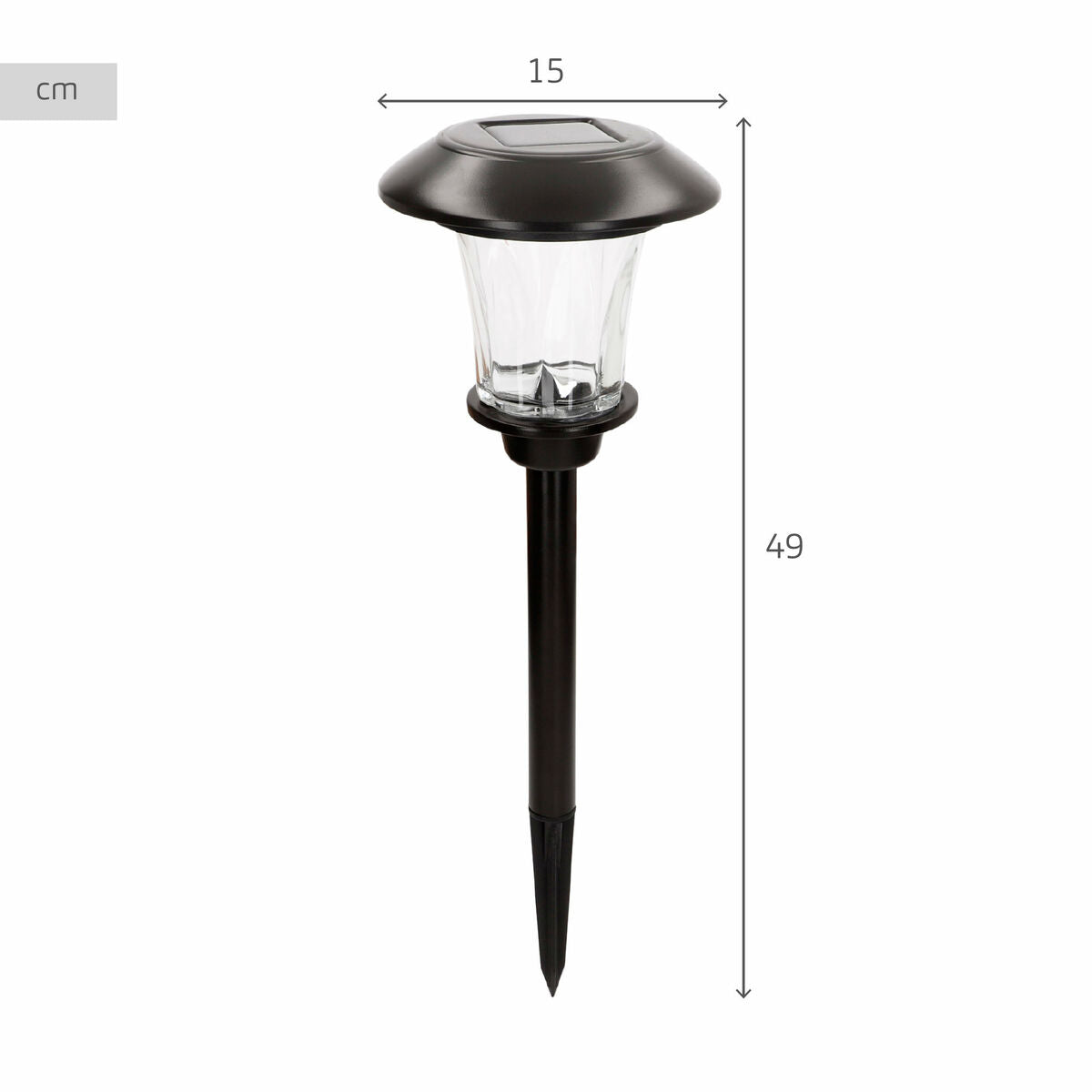 Lampe solaire Aktive 15 x 49 x 15 cm (4 Unités)