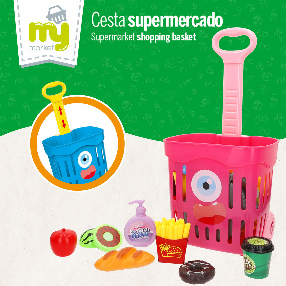 Set de jouets alimentaires 22 x 43 x 16 cm 51 Pièces 6 Unités