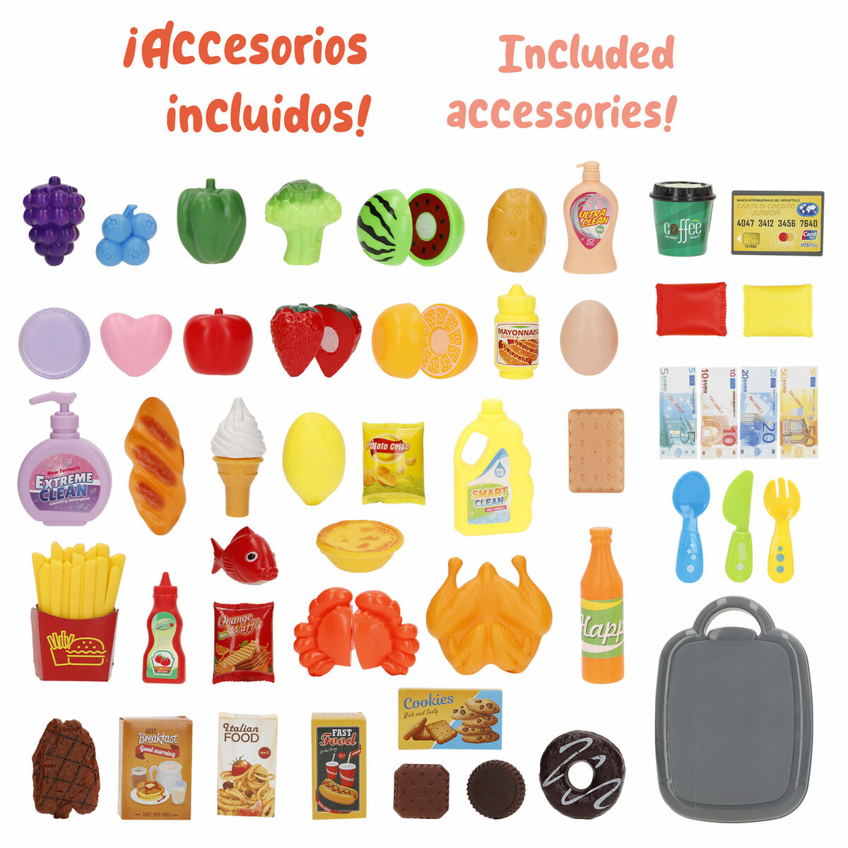 Set de jouets alimentaires 22 x 43 x 16 cm 51 Pièces 6 Unités