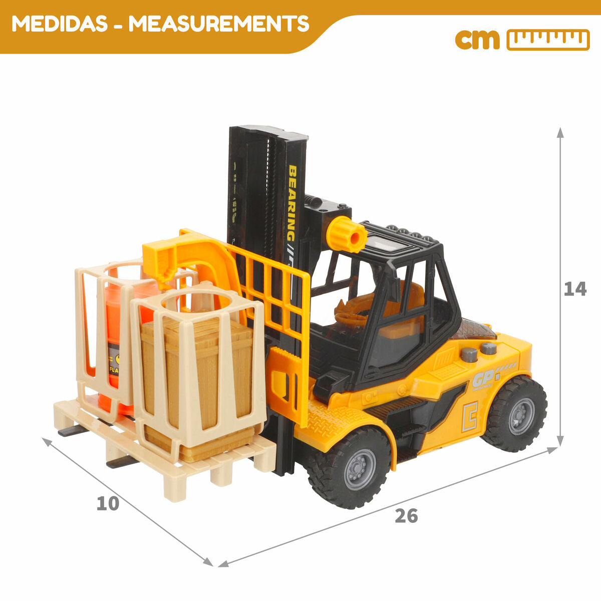 Véhicules de Chantier Colorbaby Lumière Son 26 x 14 x 10 cm (6 Unités)