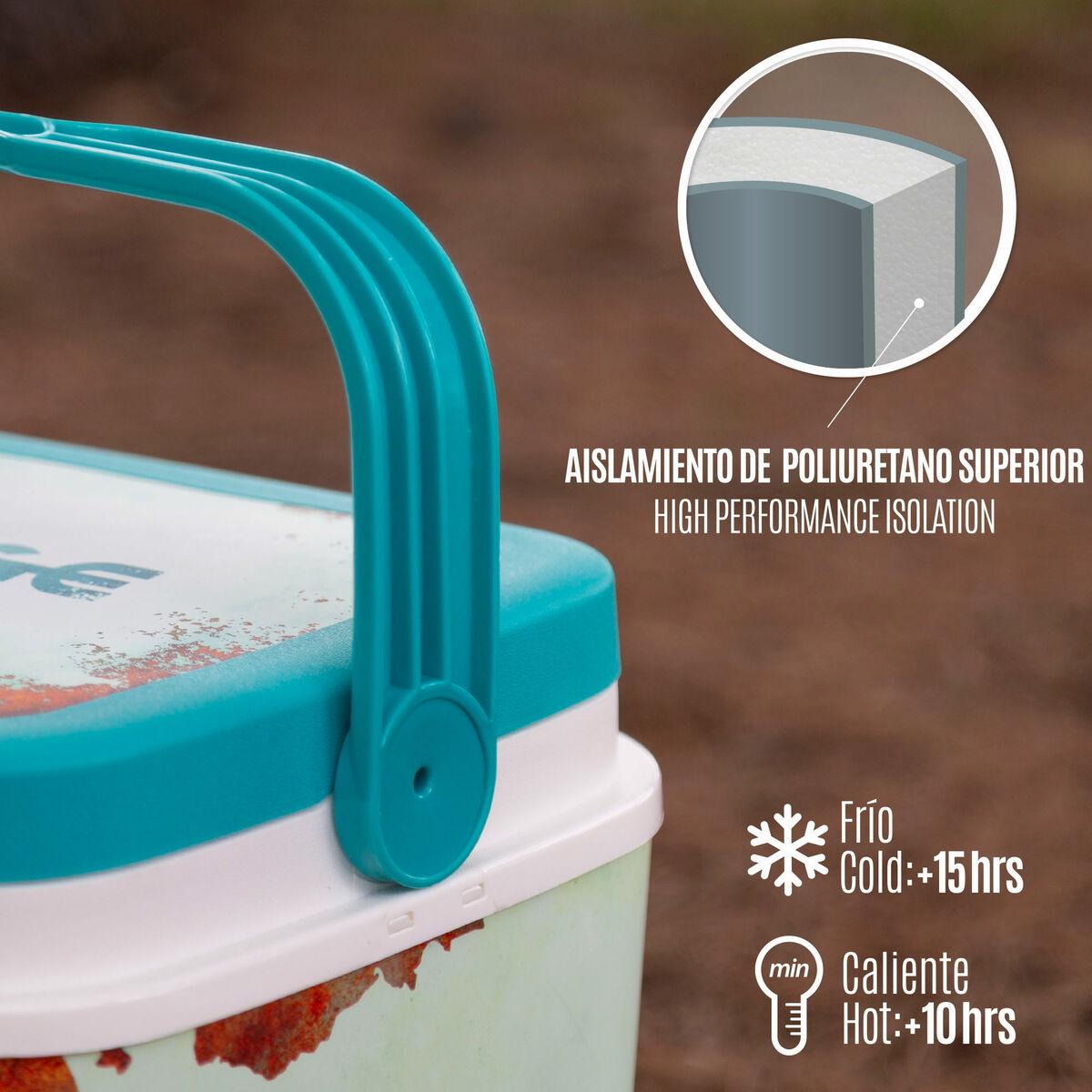 Glacière Rigide Portable Aktive 5 L 28 x 19 x 21 cm Bleu (6 Unités)