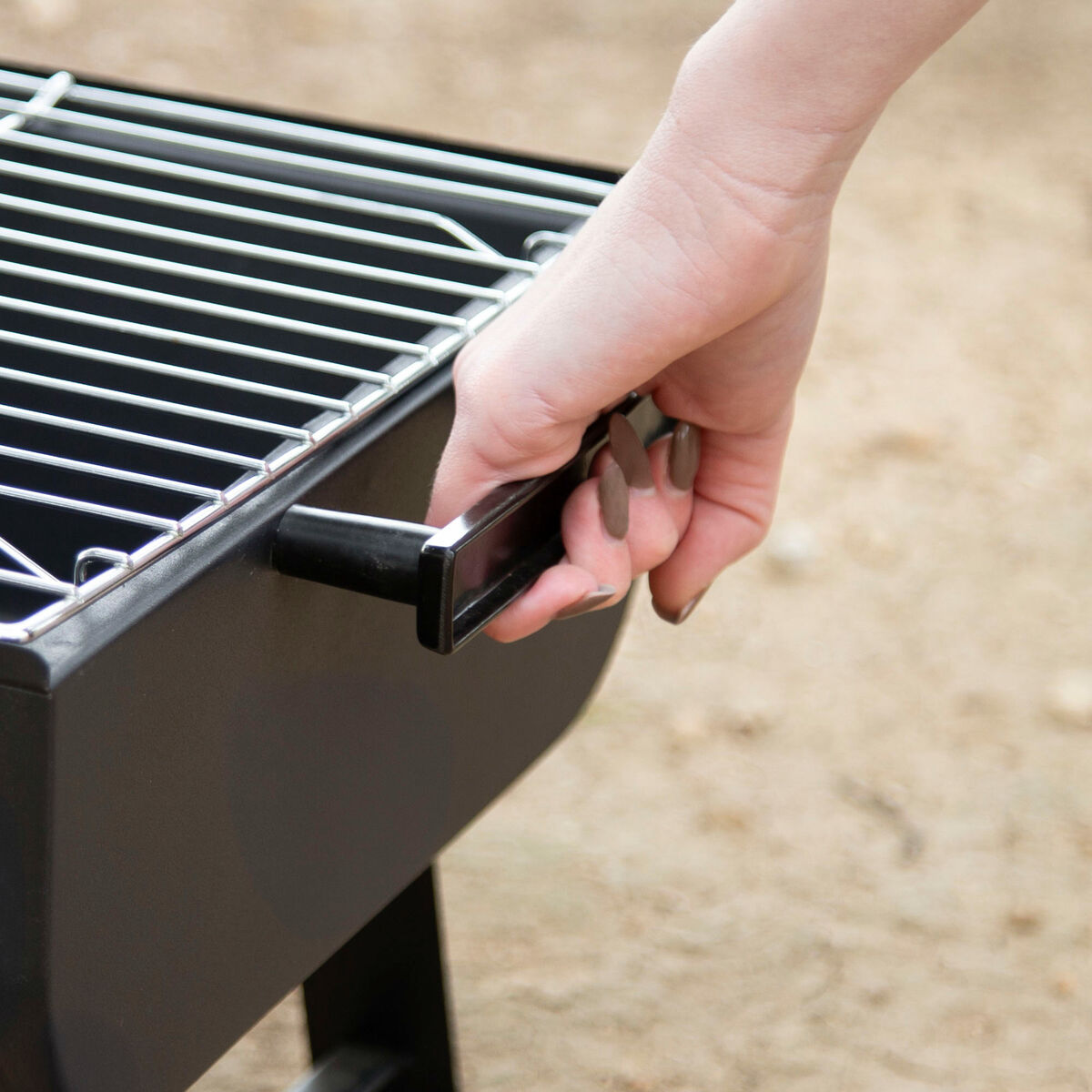 Barbecue Portable Aktive Acier 45 x 25 x 30 cm Noir (2 Unités)