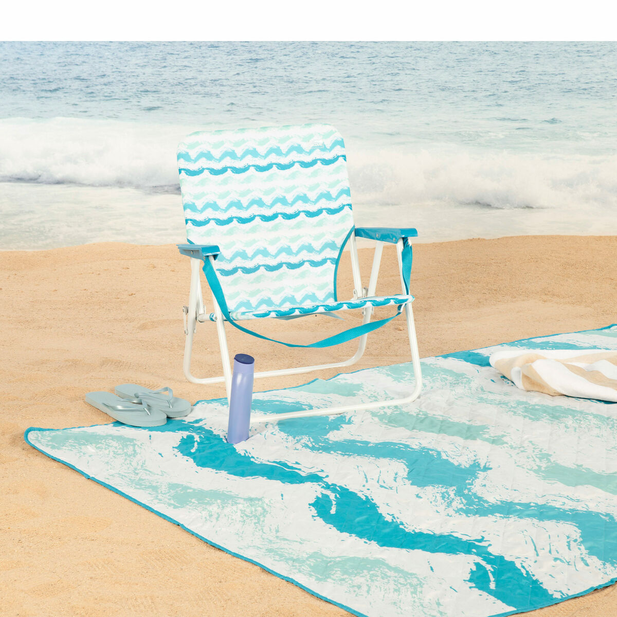 Serviette de plage Aktive PEVA 200 x 1 x 150 cm (6 Unités)