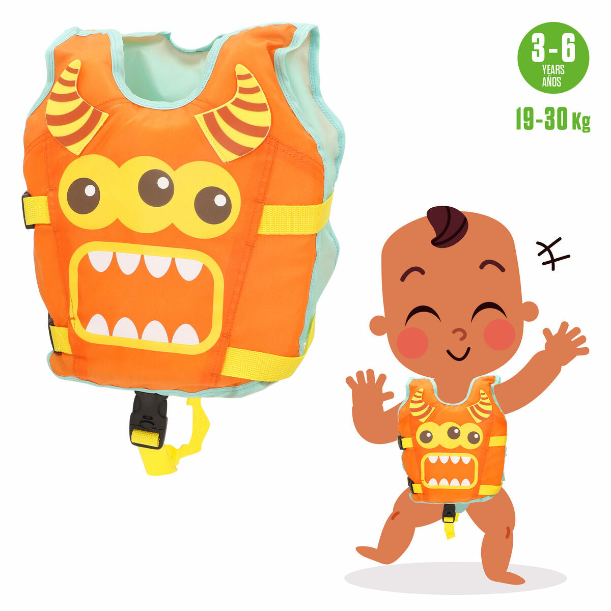 Gilet de sauvetage AquaSport 34 x 37 x 7 cm Orange (4 Unités)