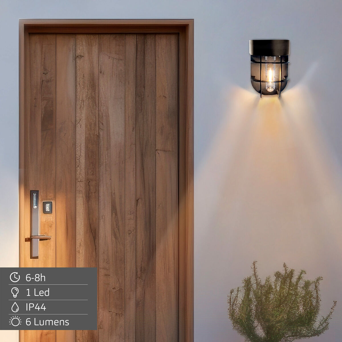 Applique LED Aktive Plastique Solaire (6 Unités)