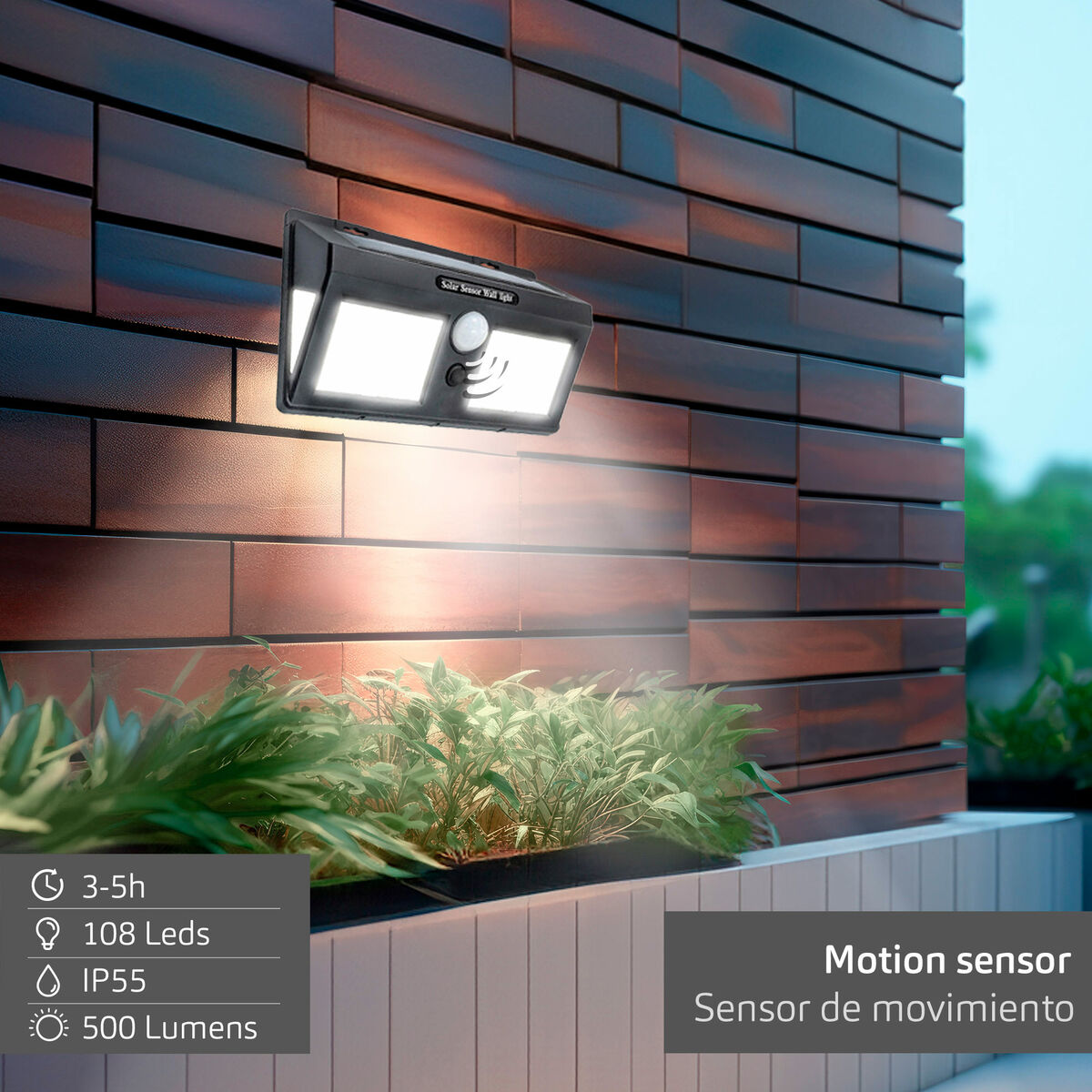 Lampe solaire Aktive 19 x 12 x 4,5 cm (6 Unités)