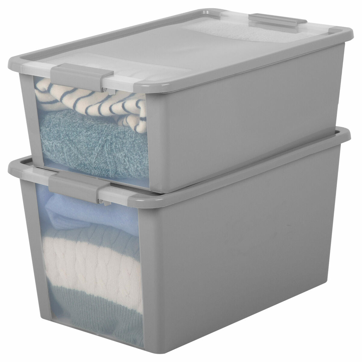 Boîte de rangement Curver Gris Plastique 26 L 55 x 19 x 35 cm (7 Unités)