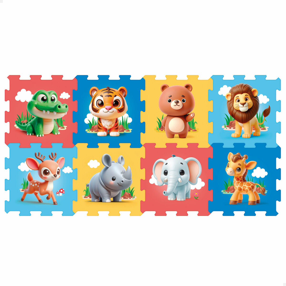 Tapis Puzzle Colorbaby Plastique EVA 114 x 58 cm 8 Pièces (4 Unités)