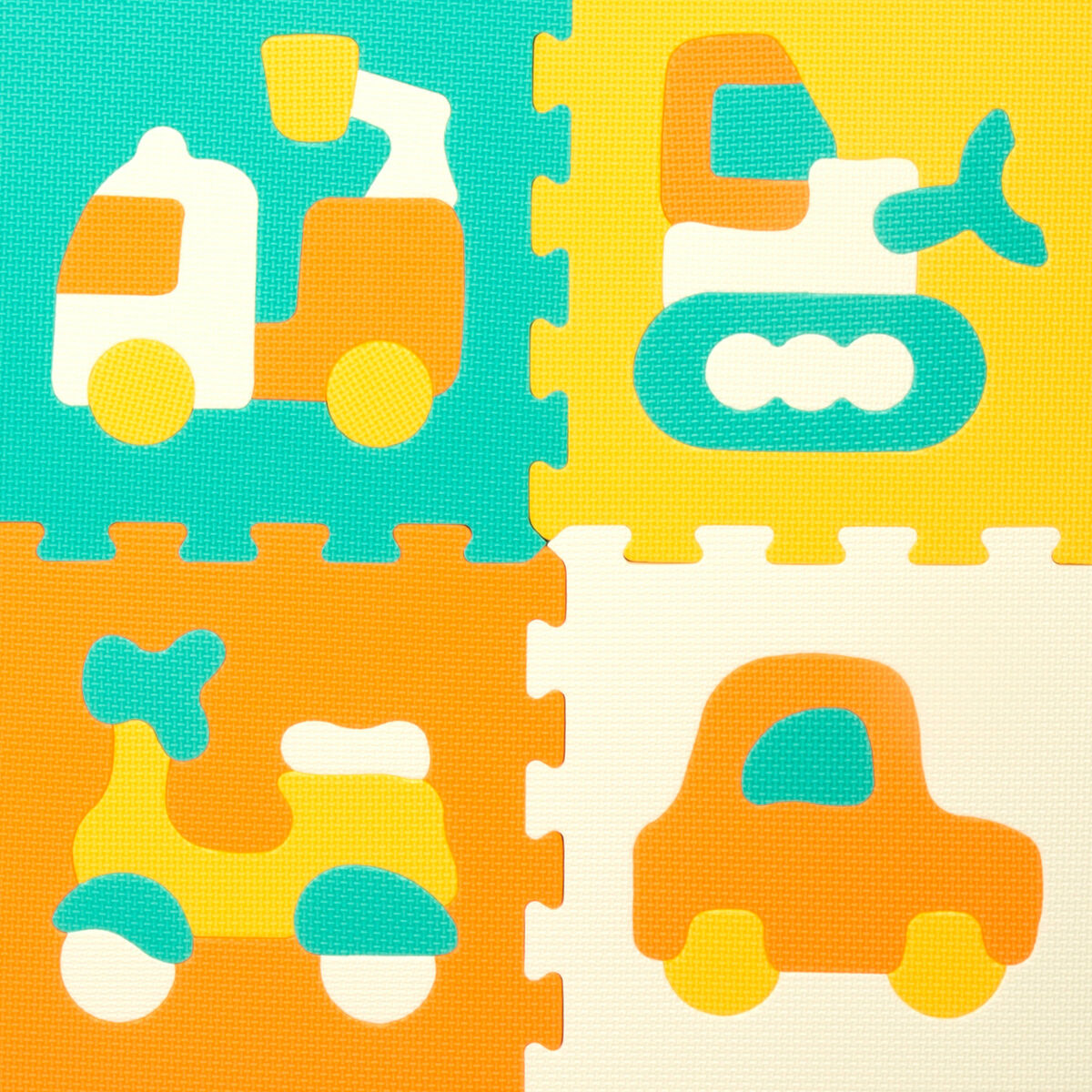 Tapis Puzzle Colorbaby Multicouleur Plastique EVA 90 x 90 cm Voitures 9 Pièces (4 Unités)