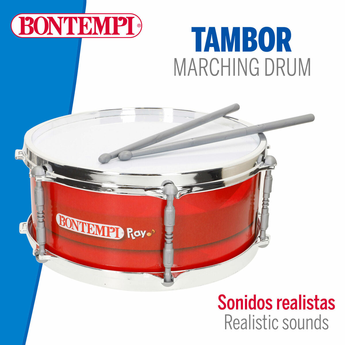 Tambour Bontempi Plastique 31 x 15 x 31 cm Rouge (4 Unités)