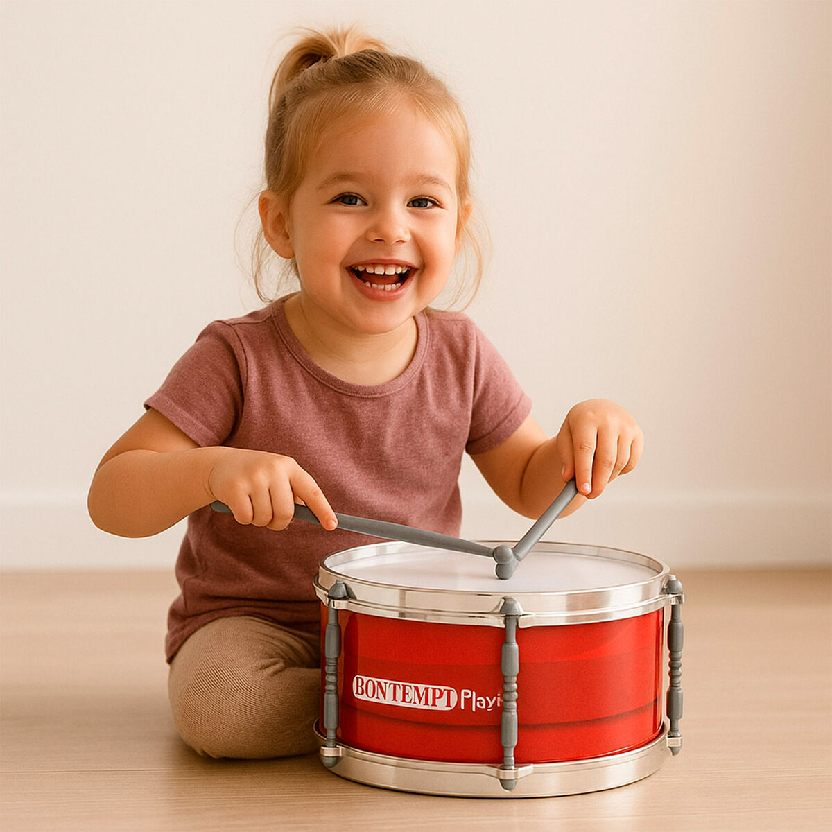 Tambour Bontempi Plastique 31 x 15 x 31 cm Rouge (4 Unités)