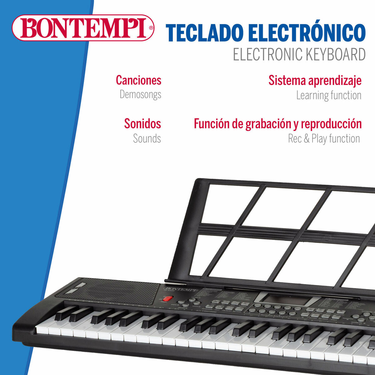 Piano Électronique Bontempi 68 x 88 x 38 cm (2 Unités)