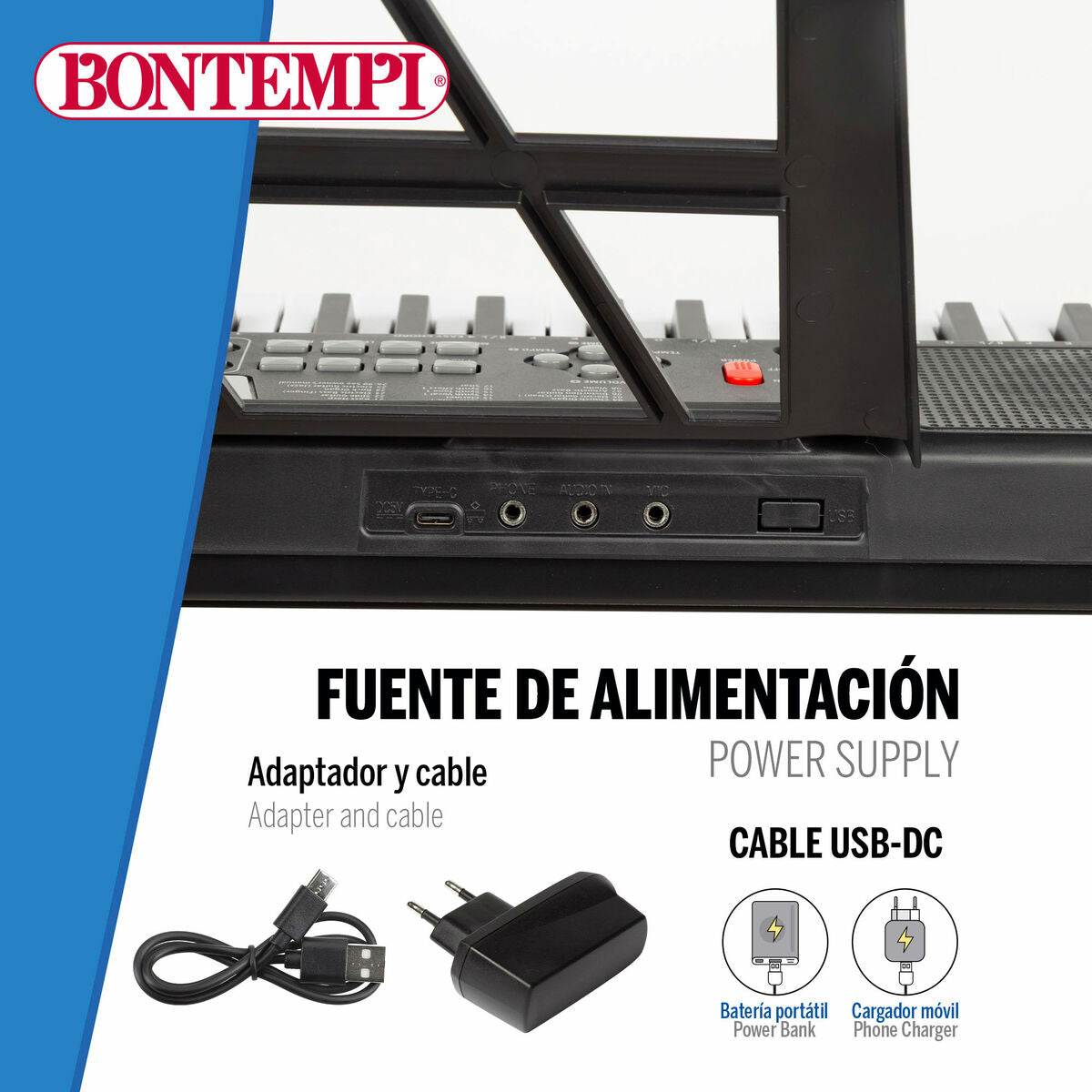 Piano Électronique Bontempi 68 x 88 x 38 cm (2 Unités)