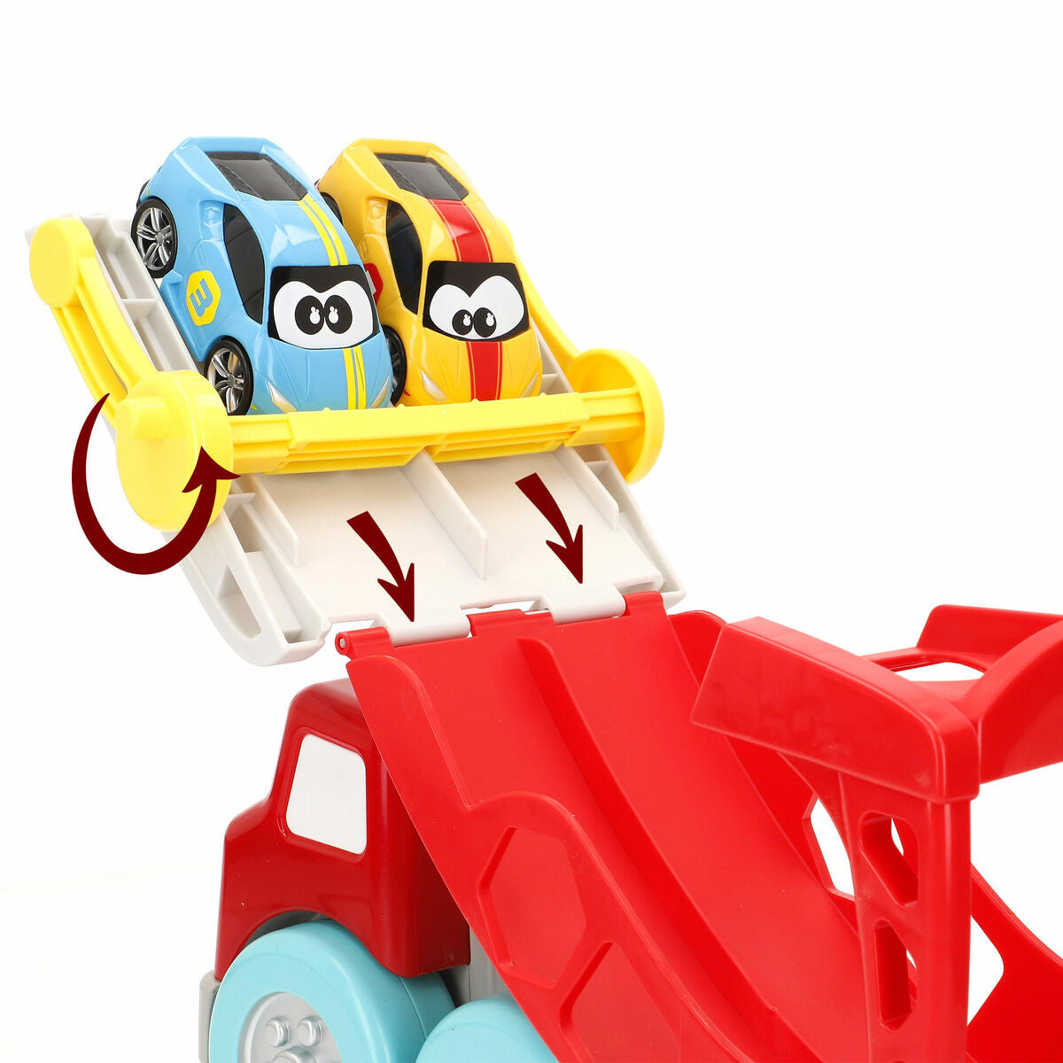 Camion porte-véhicules et Voitures 8 Pièces (2 Unités)