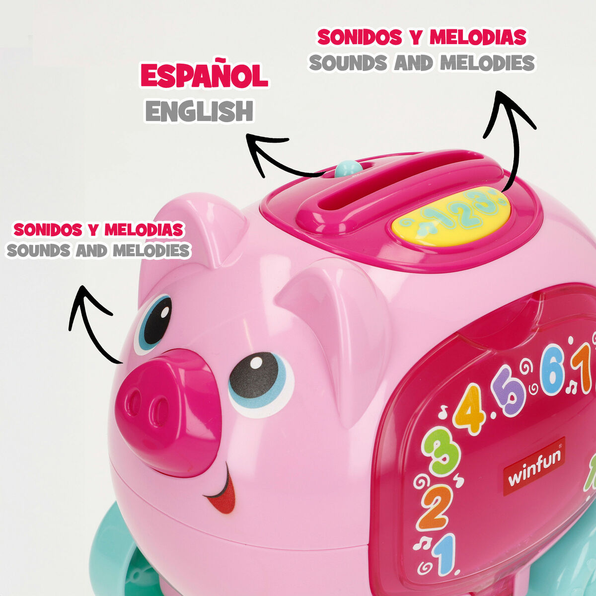 Jouet à tirer Winfun 17 x 16 x 13 cm (4 Unités)