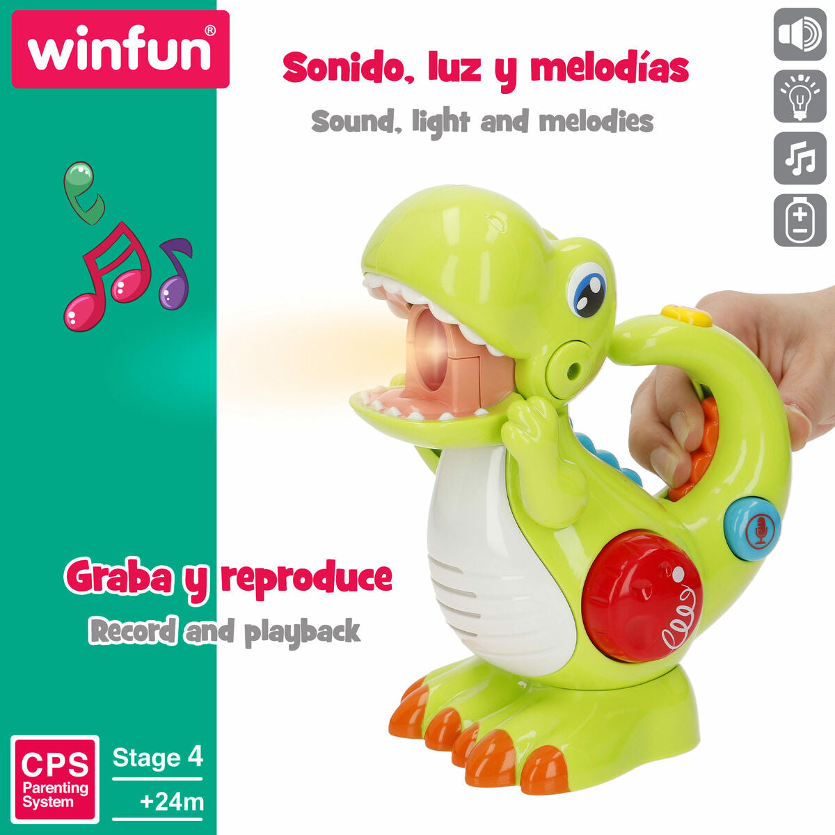 Jouet interactif pour bébé Winfun 15 x 16 x 9 cm (12 Unités)