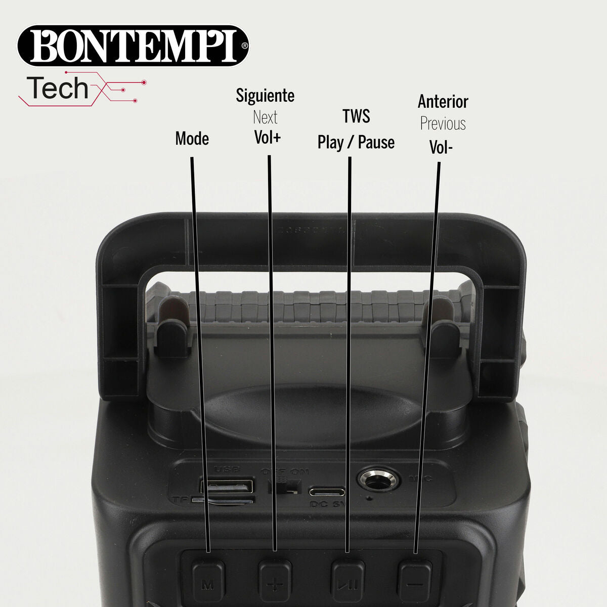 Enceinte avec Microphone Karaoké Bontempi 12 Unités