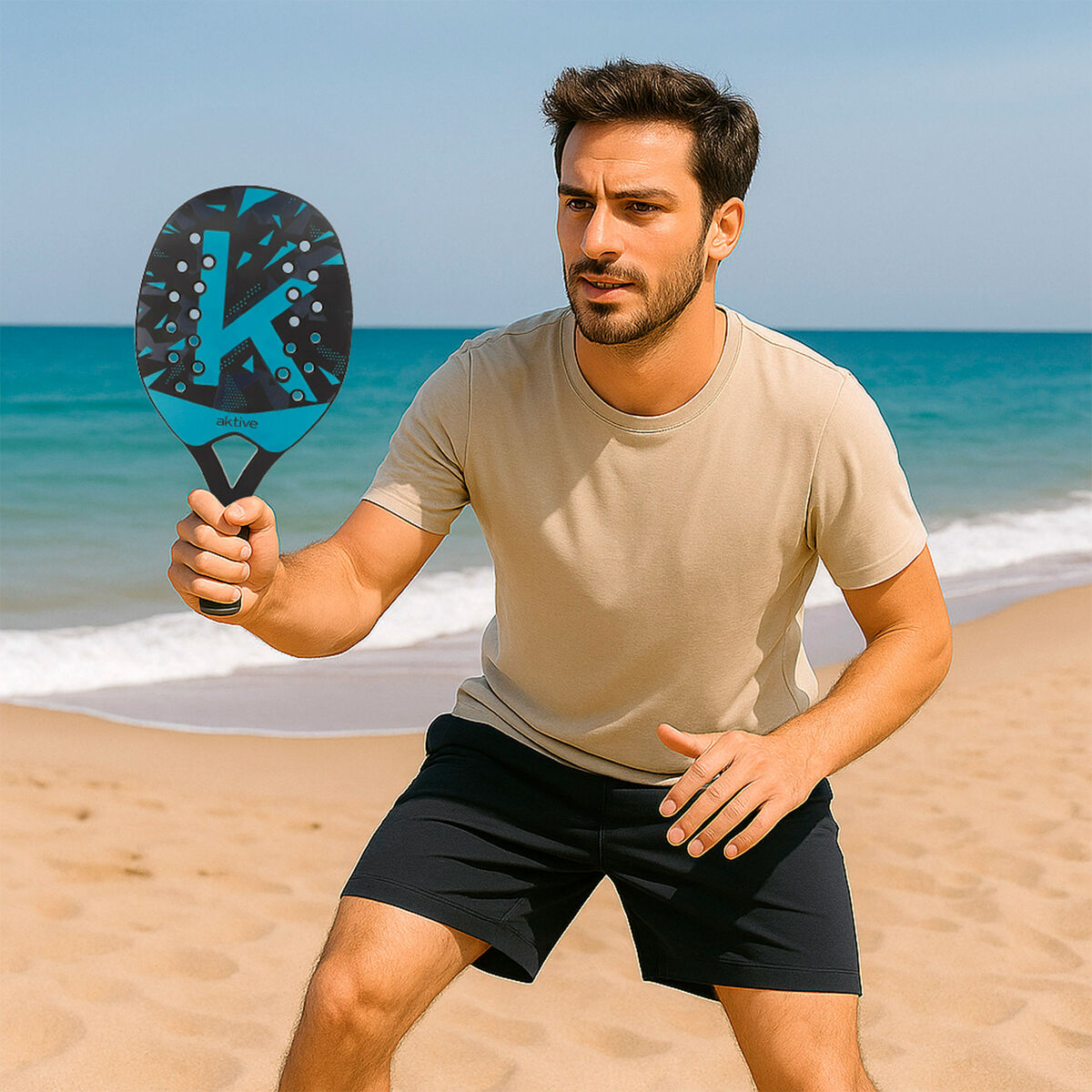 Raquettes de Plage avec Balle Aktive 22 X 47 X 3 CM (6 Unités)