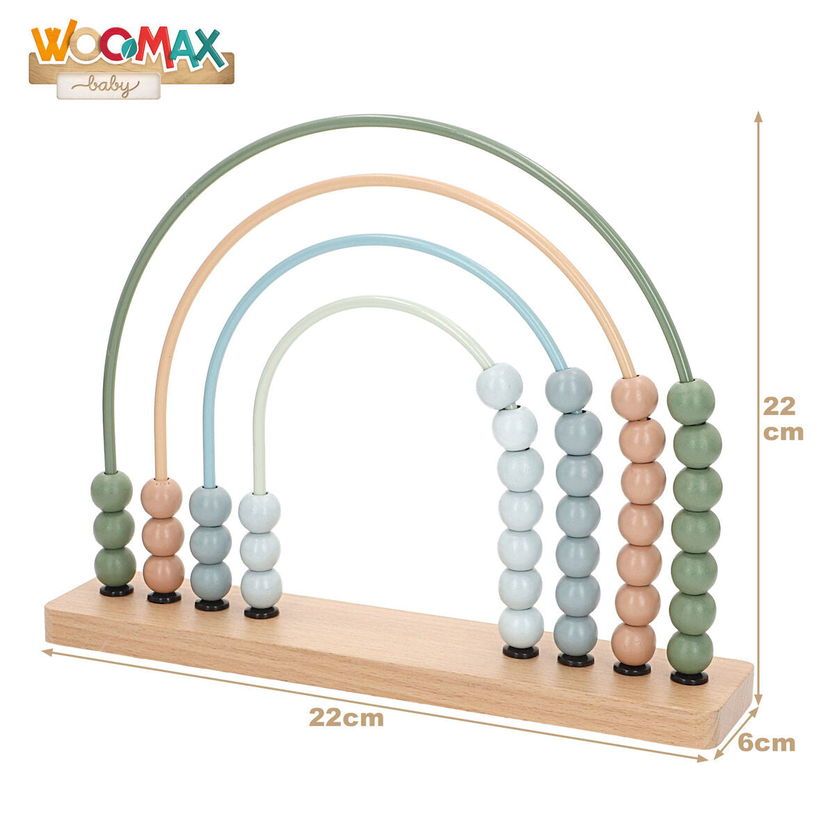 Jeu en bois Woomax 22 x 22 x 6 cm (2 Unités)