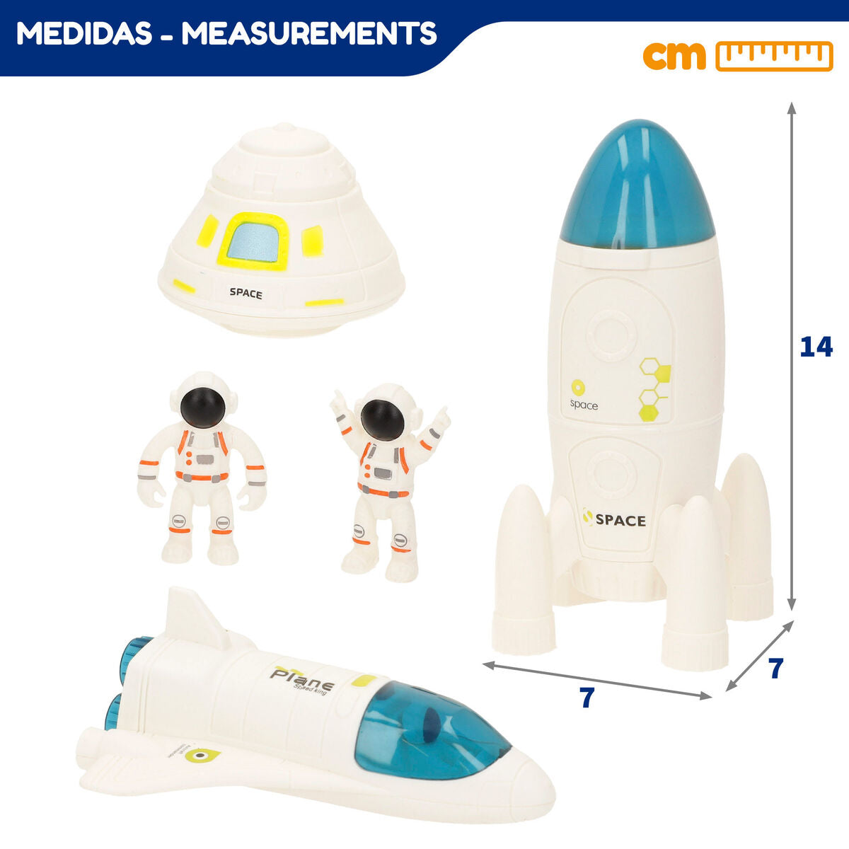 Playset Colorbaby astronautas 7 Pièces