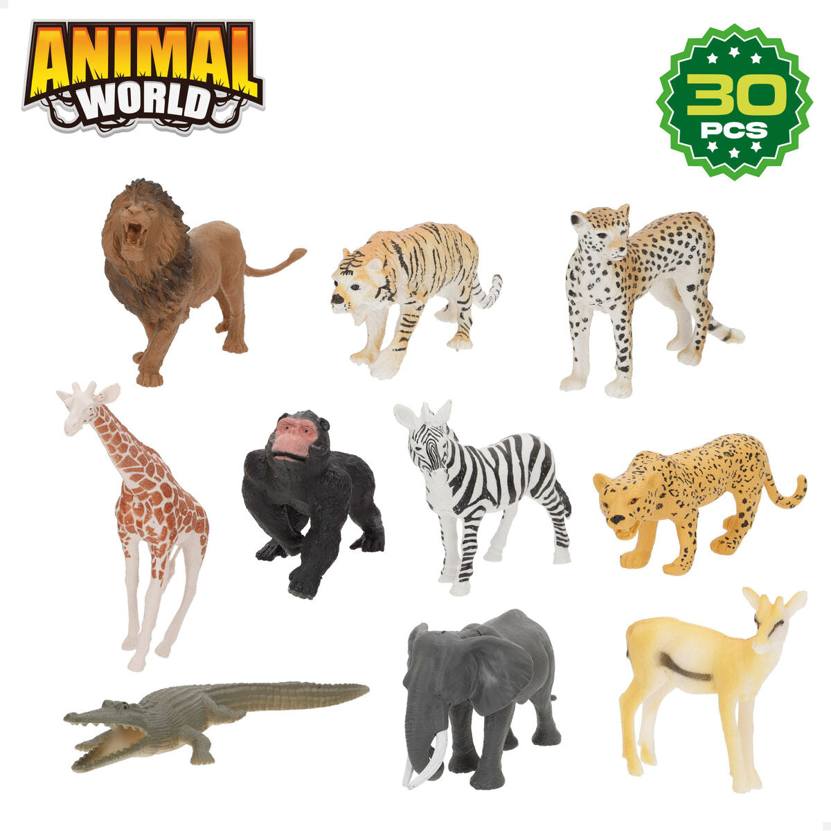 Set Animaux Sauvages Colorbaby Plastique 15 x 10 x 8 cm (4 Unités)