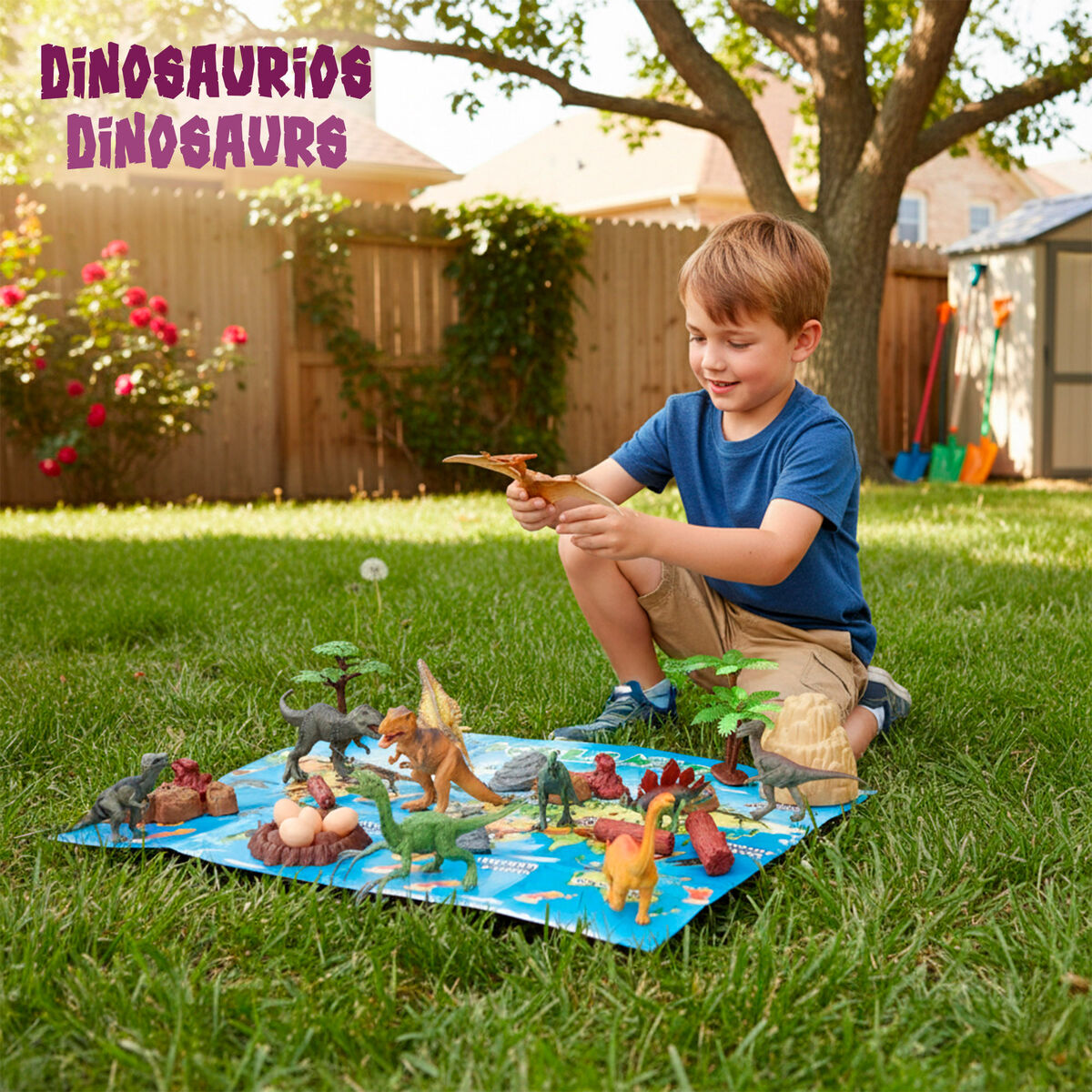 Set Dinosaures Colorbaby 18 x 10 x 6 cm 30 Pièces 4 Unités