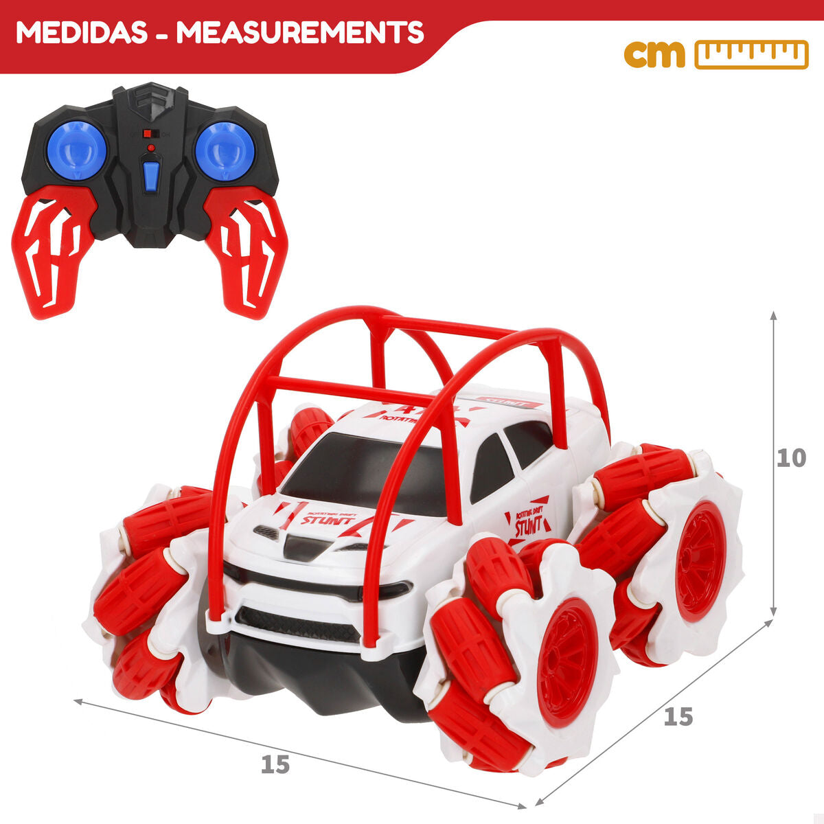 Voiture Télécommandée Speed & Go 15 x 11 x 15 cm (2 Unités)