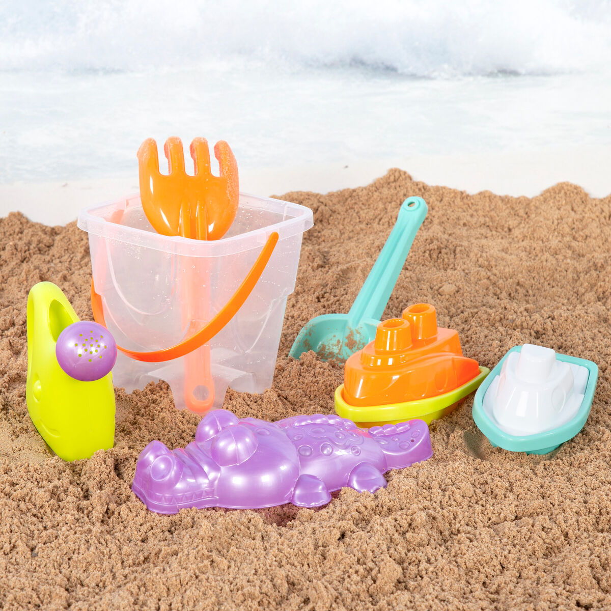 Set de jouets de plage Colorbaby 18 x 17 x 18 cm (12 Unités)