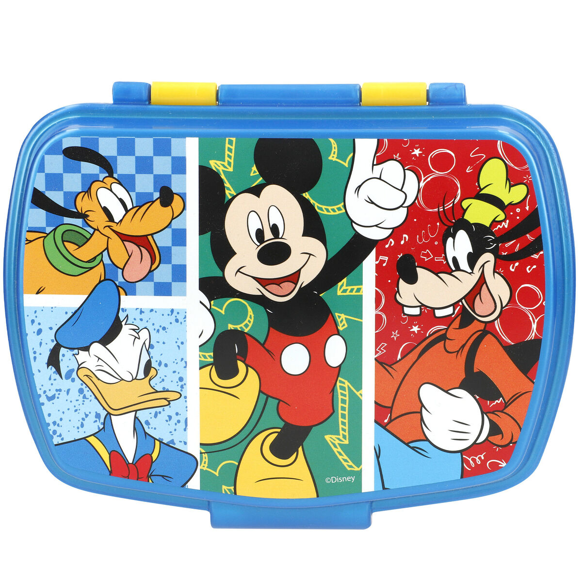 Sac à goûter avec accessoires Mickey Mouse Plastique 380 ml 17 x 5,5 x 13,5 cm (6 Unités)