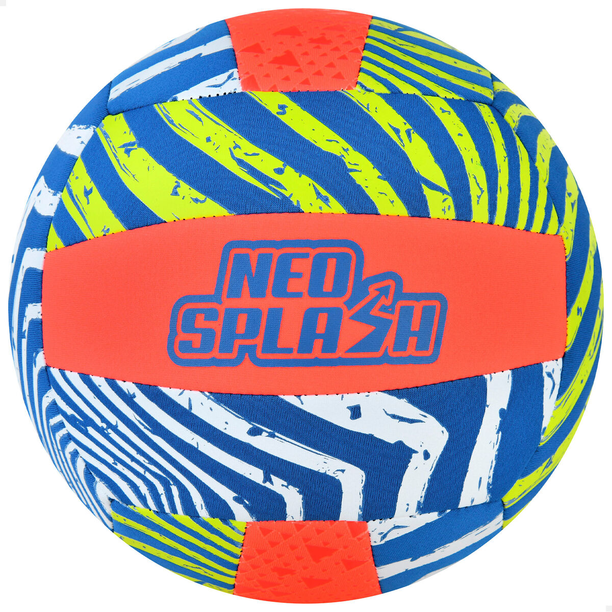 Ballon de Volleyball Aktive Neo Splash Jaune Bleu Orange Néoprène (24 Unités)