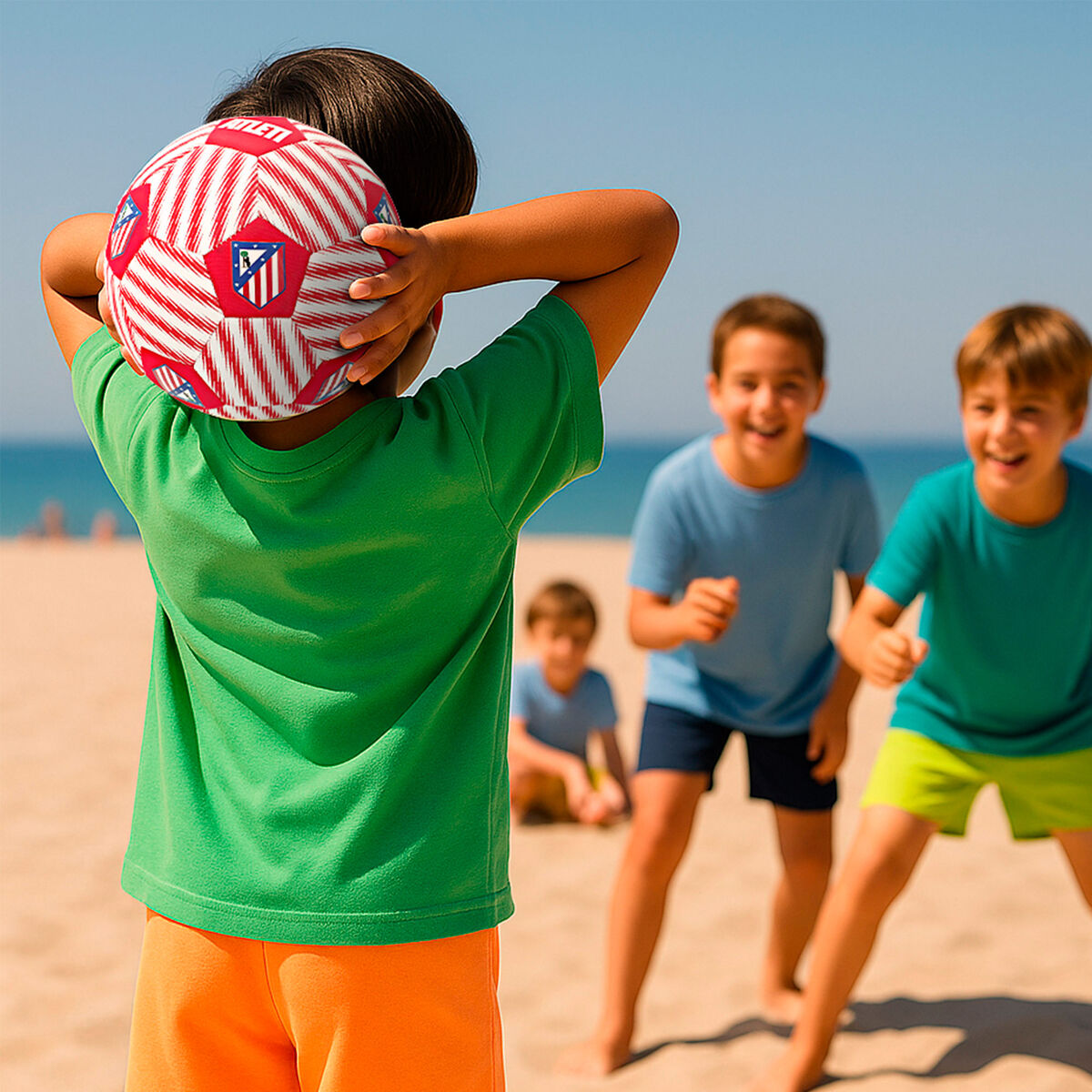 Ballon de Foot de Plage Atlético Madrid Taille 5 (12 Unités)
