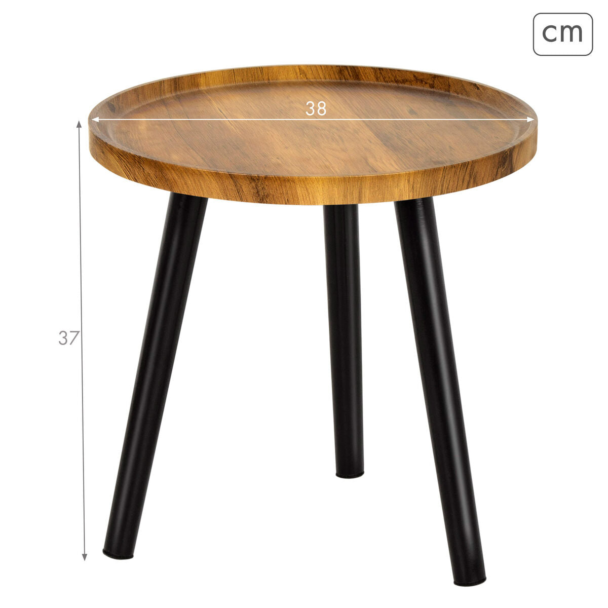 Table d'appoint Max Home Noir 38 x 37 x 38 cm (4 Unités)