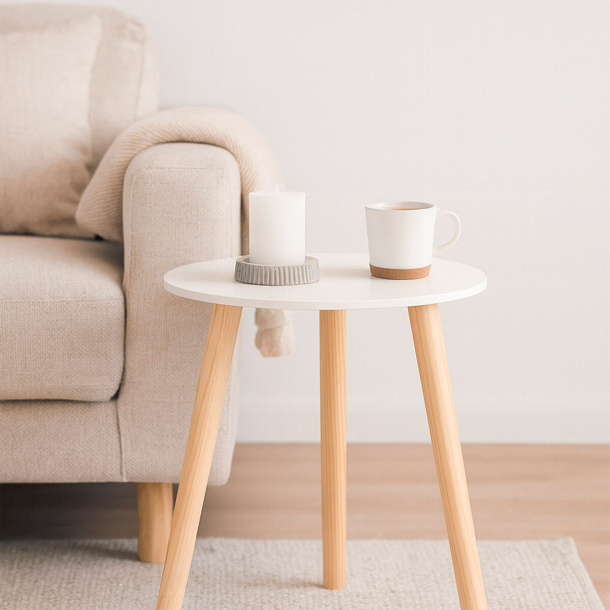 Table d'appoint Max Home Blanc 35 x 40 x 35 cm (6 Unités)