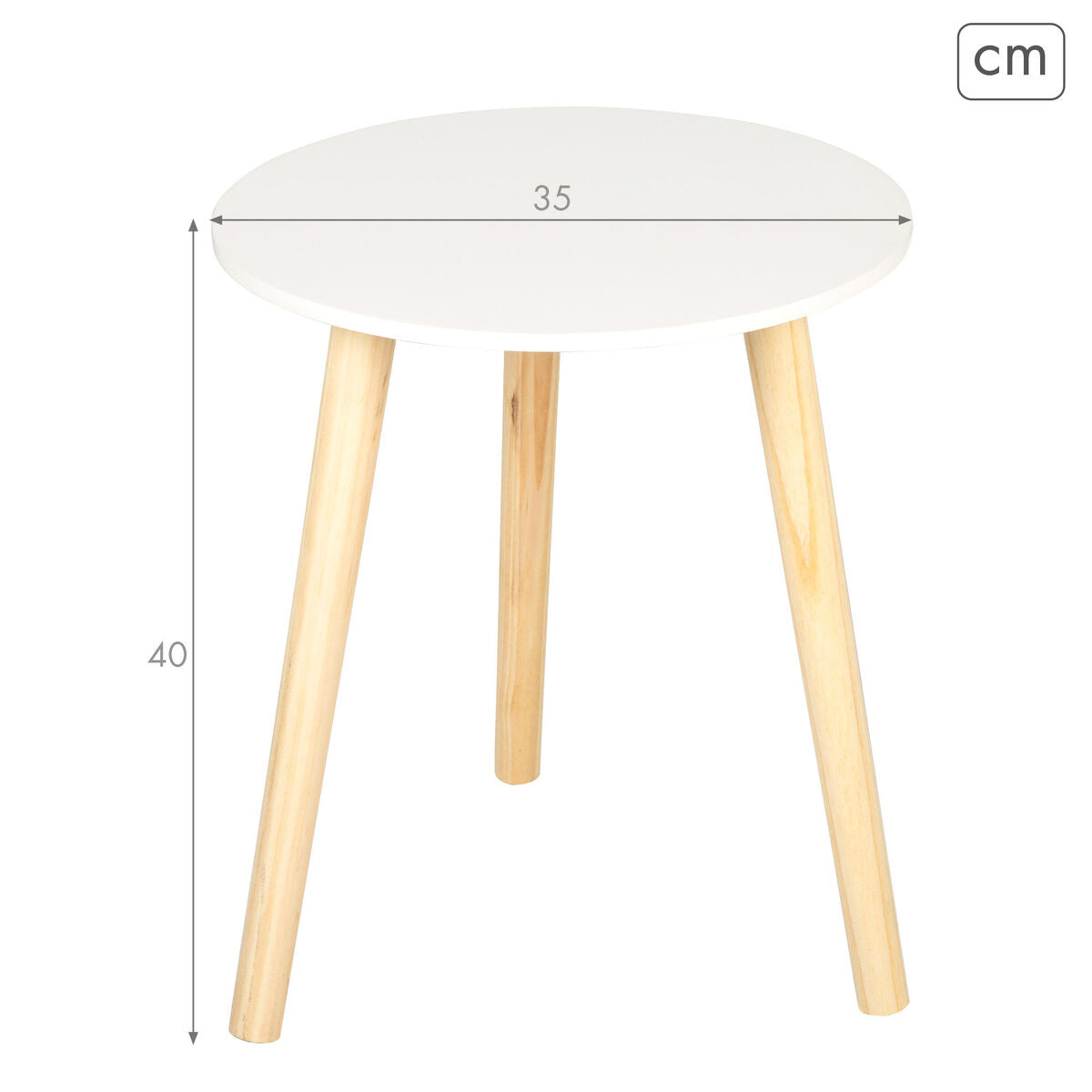 Table d'appoint Max Home Blanc 35 x 40 x 35 cm (6 Unités)