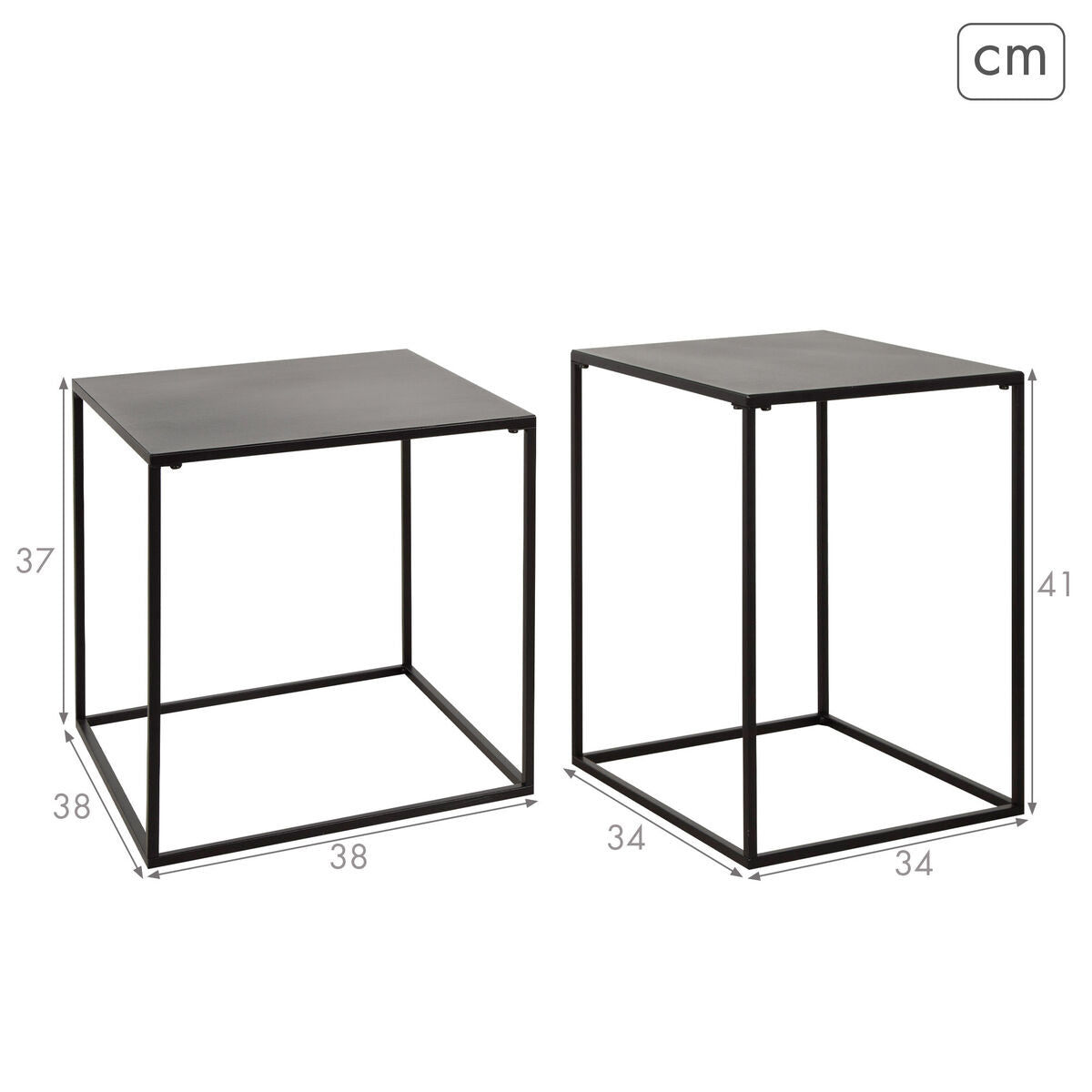 Jeu de 2 tables Max Home 38 x 37 x 38 cm (2 Unités)