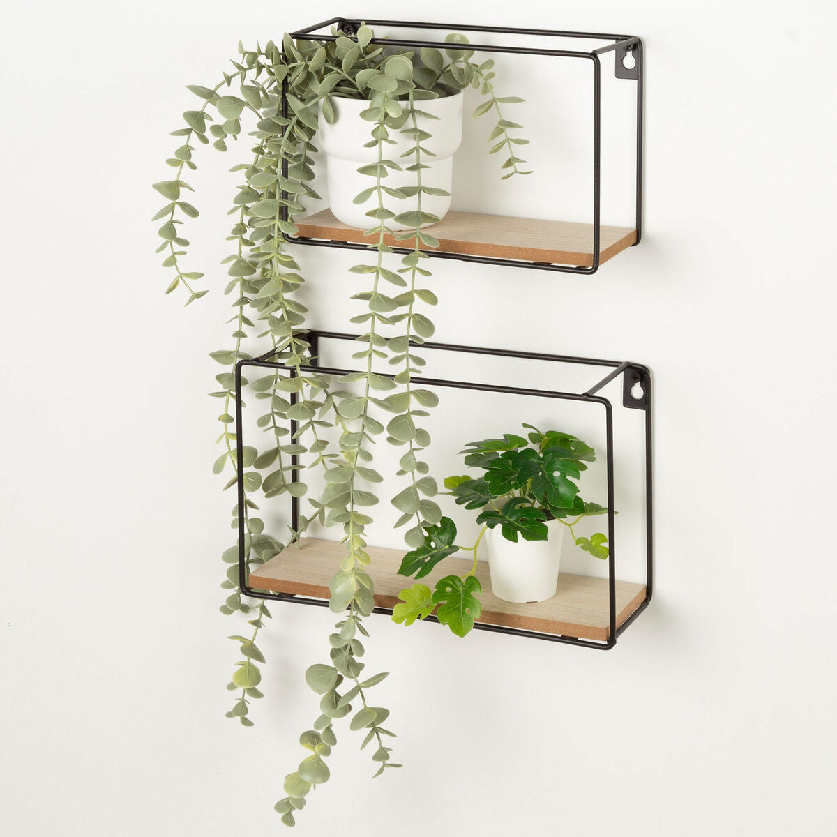 Étagère Max Home Fer Bois MDF (2 Unités)