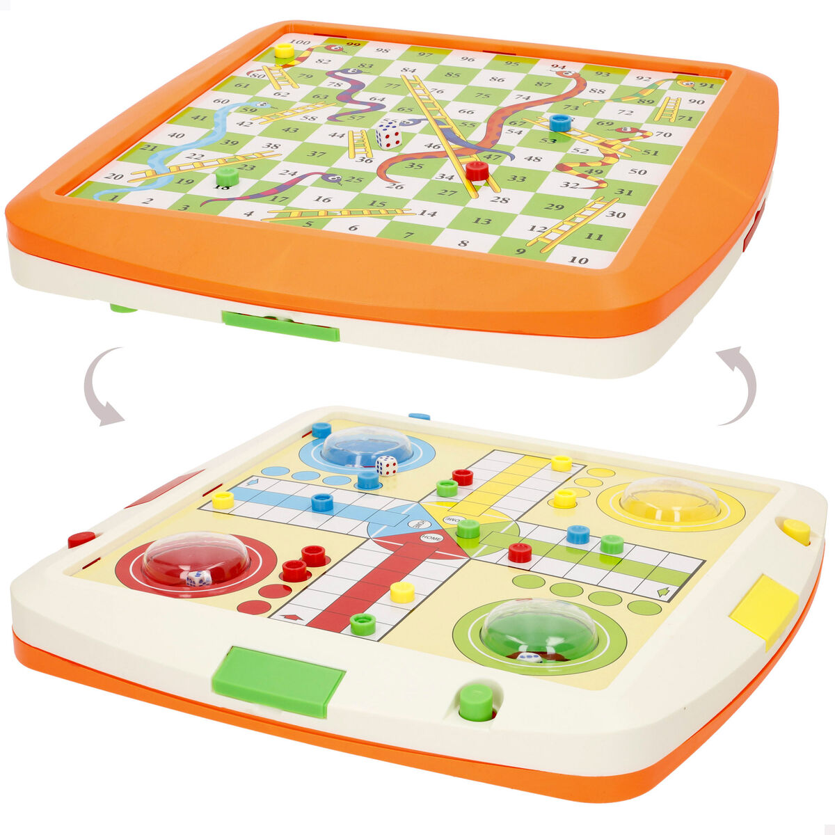 Petits Chevaux et Jeu de l'Oie Automatique Colorbaby (4 Unités)
