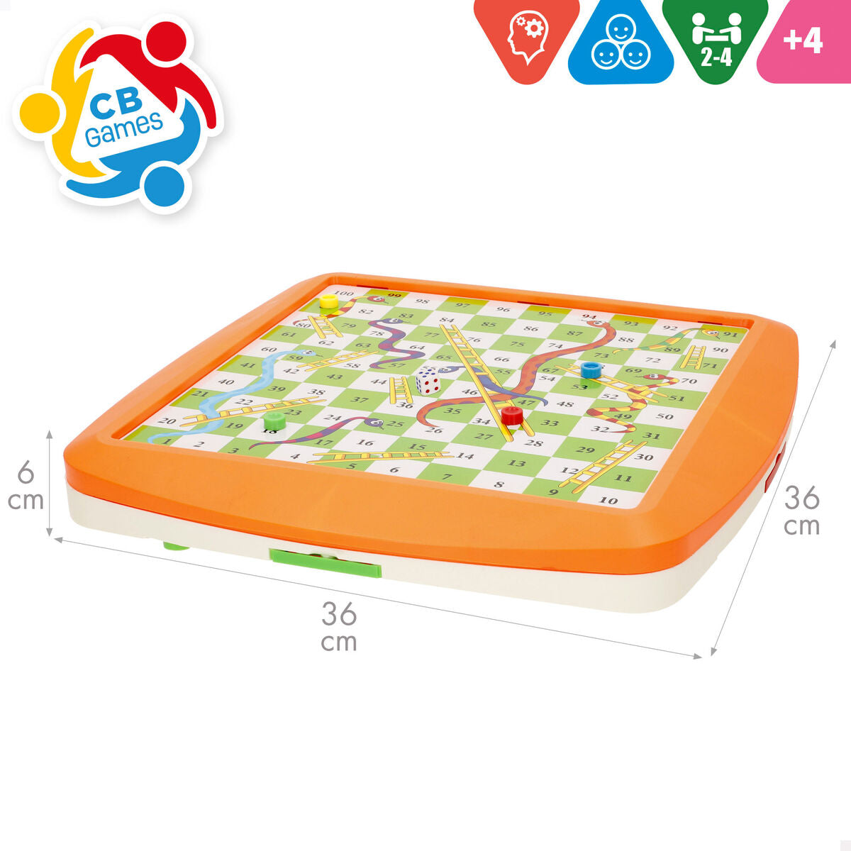 Petits Chevaux et Jeu de l'Oie Automatique Colorbaby (4 Unités)