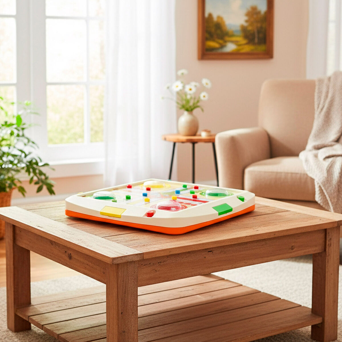 Petits Chevaux et Jeu de l'Oie Automatique Colorbaby (4 Unités)