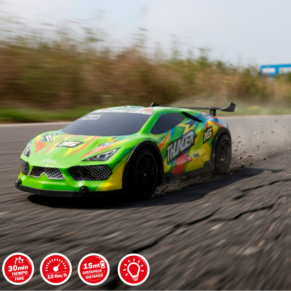 Voiture Télécommandée Speed & Go 24 x 7 x 10 cm (2 Unités)