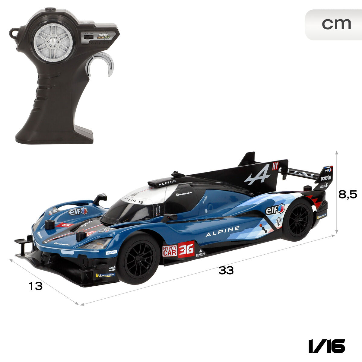 Voiture Télécommandée Renault 33 X 8,5 X 13 CM (4 Unités)