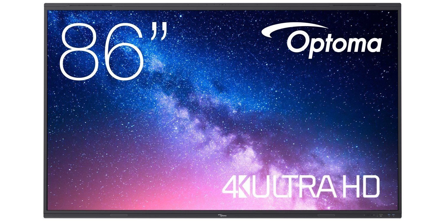 OPTOMA 5863RK 86p 400cd/m2 UHD Interactive 4K Multi-Touch-Display Android 13 Integrated Google Play Store